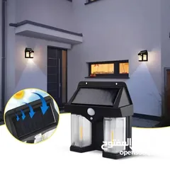  2 كشاف شمسي 2 بـ 1 مع مستشعر حركة