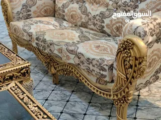  4 تخم ايراني   ابو الزنجيل خشب جوز   عشر مقاعد 6قطع يعني 4كراسي