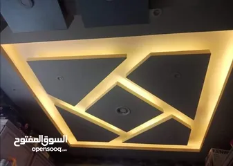  1 كهرباء وأحدث الديكورات المنزليه حبس بورد وتركيب بدل الخشب والرخام