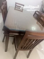  5 طاوله سفره وبوفي استعمال عرسان شبه جديد