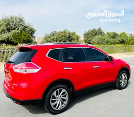  4 NISSAN XTRAIL 2015 RED GCC SL OPTION FULLY LOADED