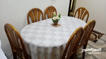  3 طاولة سفره 6 مقاعد