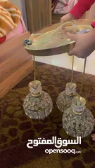  4 ثرية كريستال ثلاثية شبه جديدة