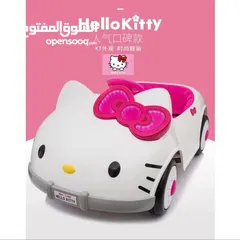  2 سياره hello kitty اصليه  شحن مع ريموت ومسجل فلاش ميموري واضاءه 12 فولت من عنر سنه لغايه 7 سنوات