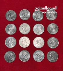  6 عملات معدنية أمريكية 213 قطعة. الاسعار داخل الوصف.