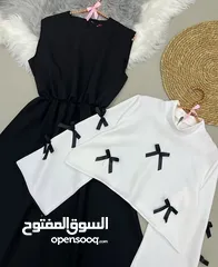  7 قديش لزيز هالموديل     برضو فستان ستاتي قطعتين ببيونه  السعر 8 د بدل من 10 د