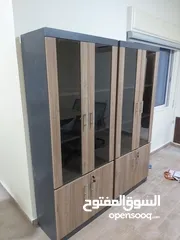  2 خزانة ملفات ابواب زجاج عمق 40سم عدة الوان  متوفر بعدة الوان حسب الطلب توصيل مجاني داخل عمان والزرقاء