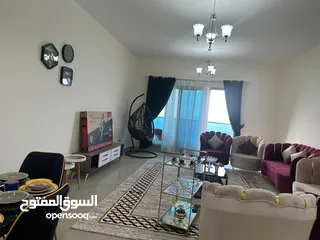  22 4 غرف وصاله مفروشه للايجار الشهري بعجمان