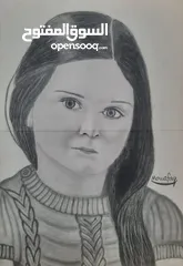  4 لوحات فنية رسم يدوي حسب الطلب