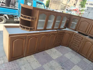  1 مطبخ خشب لاتية 18 ملبس بالكامل فورمايكا مكبوس من برا ومن جوا