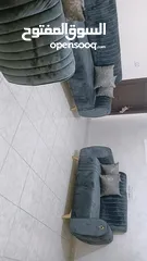  3 طقم كورنر مودرن قماش ووتر بروف اسفنج ضغط عالي وعليه طبقة  بوليستر طبي خشب لاتيه وسويد 9 مقاعد  للبيع