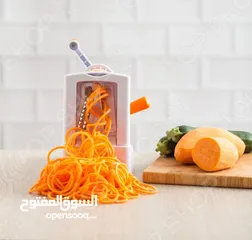  25 قطاعة يدويه وبرش الخضار و الفواكه و اجبان حلقات او  اصابع او مربعات معها ست روؤس استبدال حسب الحاجه