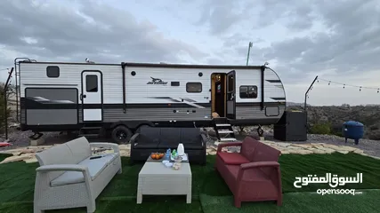  6 كرفان جديد غير مستخدم للايجار بمرفقاته بالجبل الاخضر(new caravan  for rent in Al Jabel Al Akhder