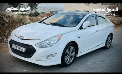  3 هيونداي سوناتا هايبرد أمريكي 2400 cc موديل  2012 فل عدا الفتحة للبيع أو بدل على سيارة كهرباء