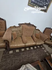  3 طقم كنب زان 14 مقعد بحالة ممتازة