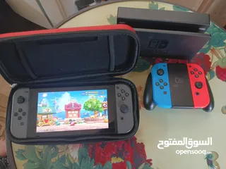  1 جهاز Nintendo switch v1 الإصدار الأول مع كامل أغراضه بسعر طري،قابل للتفاوض