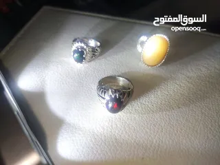  7 silver ring with al Mourad stone خاتم فضة بحجر المراد