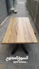  29 طاولة سفرة خشب طبيعي