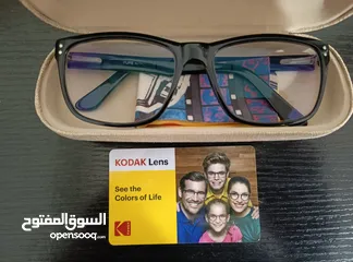  1 نظارة بعدسة من kodak اصلية للحماية من الاشعة ما فوق البنفسجية و تحت الحمراء الصادرة من شاشات الاجهزة