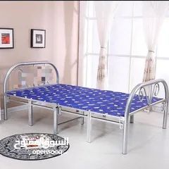  3 سرير حديد ابيض قابل للطى