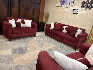  9 طقم كورنر تفصيل خشب لاتيه وقراط إسفنج ضغط عالي سفنج تركي القماش قماش مخمل ووتر بروف