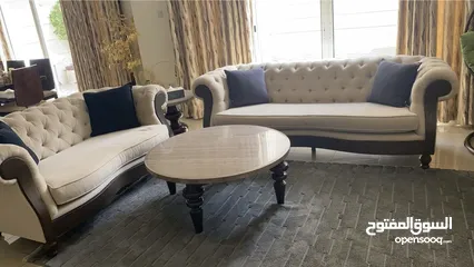  4 3 sofas and 1 big table