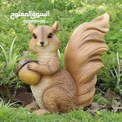  14 تمثال السنجاب بالحجم الكبير موجود في وضعيتين مميزتين مقاوم للمطر والشمس يدوم طويلا بلا بهتان