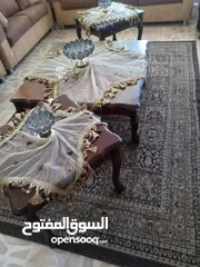  3 طقم جلوس لون بني