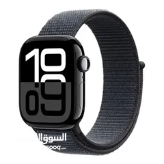  1 Apple Watch Series 10 GPS 46mm Jet Black Aluminium Case with Ink Sport Loop (sealed box brand new)