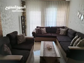  4 طقم كنب كورنر تفصيل خشب ثقيل سفنج عالي بحاله ممتازه