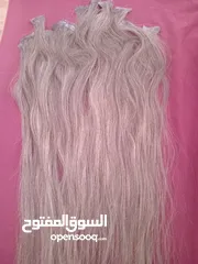  3 وصله اكستنشن طبيعي للبيع طولها 70 سم 40 خصله يعني طقمين