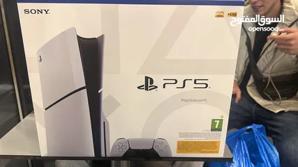  4 عرض حصري لمدة 48 ساعة   New playstation 5 - slim - 1 tb - Cd - UAE version - wirelesss - controller