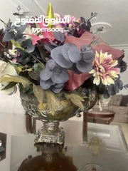  2 لوحات حائط حجم وسط+ صحن فواكه + ورد صناعي جودة عاليه