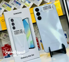  1 جهاز جديد بالكرتونة Samsung A16 5G رام 12 جيجا 128 مكفول سنة متوفر توصيل