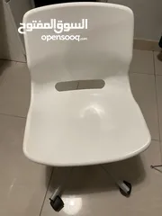  1 IKEA white chair, كرسي ابيض ايكيا