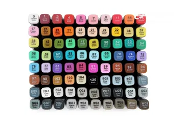  8 80-Piece Colour Marker Set (Black)