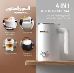  1 صانع رغوة الحليب سايونا   مع خاصية الحليب الساخن والبارد