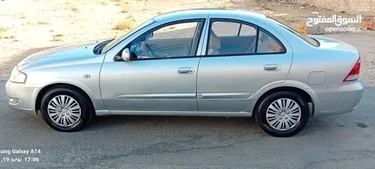  2 نيسان صني موديل 2010 فحص كامل 7جيد لون سلفر بحالة الوكاااااالة  ماشية 115 km