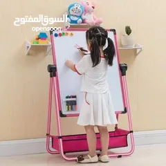  1 لوح تعليمي للاطفال مزدوج (وجهين) يشجع التنمية الفنية للاطفال من خلال الرسم والكتابة