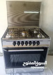  1 فرن غاز يونيفرسال ستانلس 80 سم