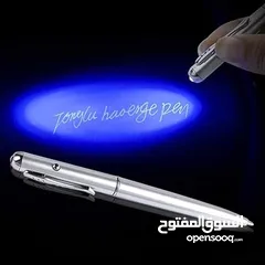  1 قلم حبر سحري غير مرئي بالأشعة فوق البنفسجية