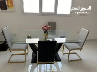  2 Glass Dining Table