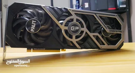  3 كرت شاشه مستعمل سنه ونص ثلث مراوح Rtx 3070 palit gamingpro (used) مسكر ومختوم عالفحص