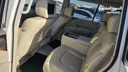  10 Infiniti QX80 Model 2014 Color is White interior Color is beige  And have a passing guaranty