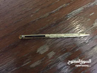  5 قلم حبر جاف مطلي ذهب