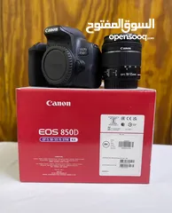  3 كاميرا كانون 850D مع عدسة 50mm  وعدسة كت 55_18