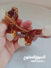  3 خزف صيني رسم يدوي لنمر قديم جدا ونادر