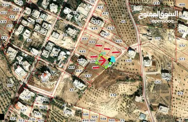  2 للبيع قطعة ارض من اراضي شمال عمان موبص على شارعين قريبة من شارع الاردن