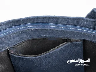  8 شنطة قماش كتان تقيلة متبطنة من الداخل  و بسوسته داخلية، واسعة وبتشيل كتييير ليها جيب من الداخل