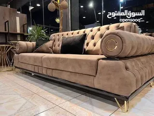  1 طقم كنب موديل "مونبيه" – كلاسيك تركي فاخر من أفخم وأرقى الموديلات التركية